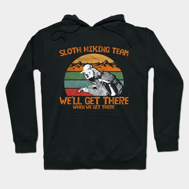 Sloth Hiking Team Hoodie by giovanniiiii